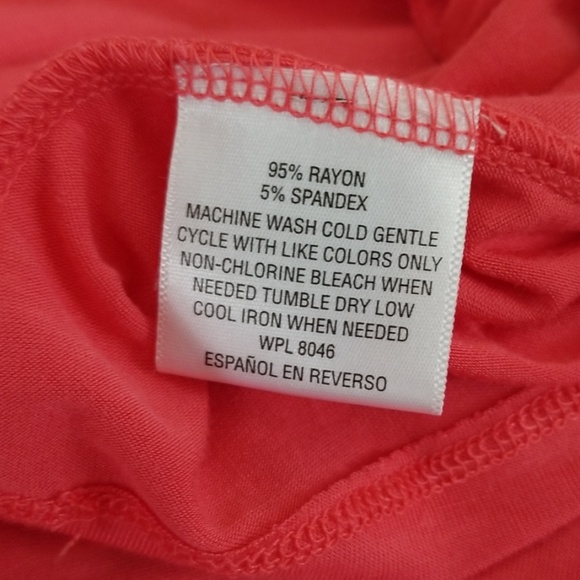 NWOT INC Coral Cold Shoulder Ruffled Sleeve Top - Picture 8 of 8